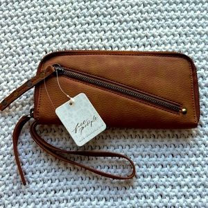 Free People Distressed Vegan Wallet
